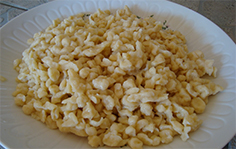 Knöpfle auf Teller